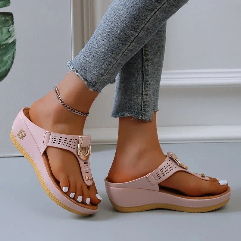 Rome Summer Women Tongs Wedges 🎁 Pantoufle épaisse (ACHETER DEUX LIVRAISON GRATUITE)