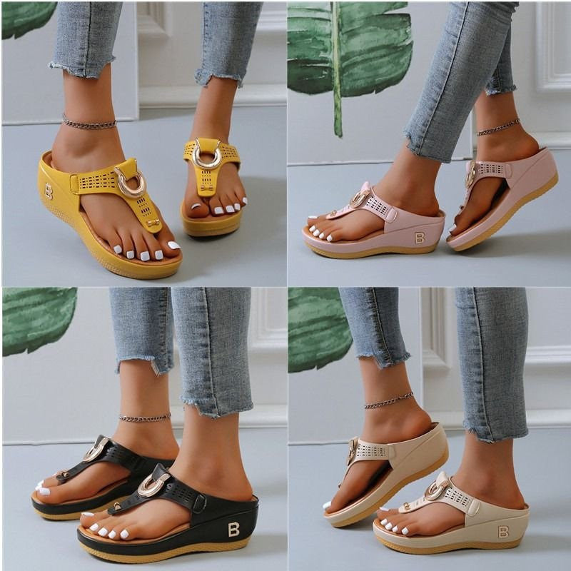 Rome Summer Women Tongs Wedges 🎁 Pantoufle épaisse (ACHETER DEUX LIVRAISON GRATUITE)