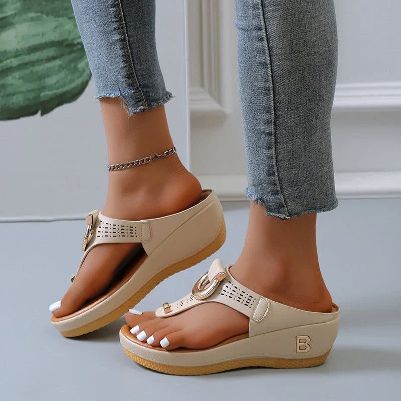 Rome Summer Women Tongs Wedges 🎁 Pantoufle épaisse (ACHETER DEUX LIVRAISON GRATUITE)