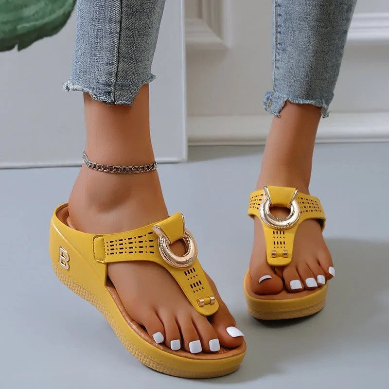 Rome Summer Women Tongs Wedges 🎁 Pantoufle épaisse (ACHETER DEUX LIVRAISON GRATUITE)