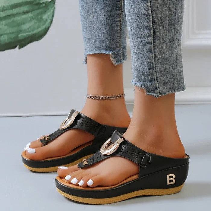 Rome Summer Women Tongs Wedges 🎁 Pantoufle épaisse (ACHETER DEUX LIVRAISON GRATUITE)