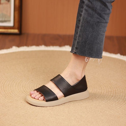 🔥Limited Time Offer: 49% Off-Wearscomfy New Thick Sole Women's Stylish Genuine Leather Sandals