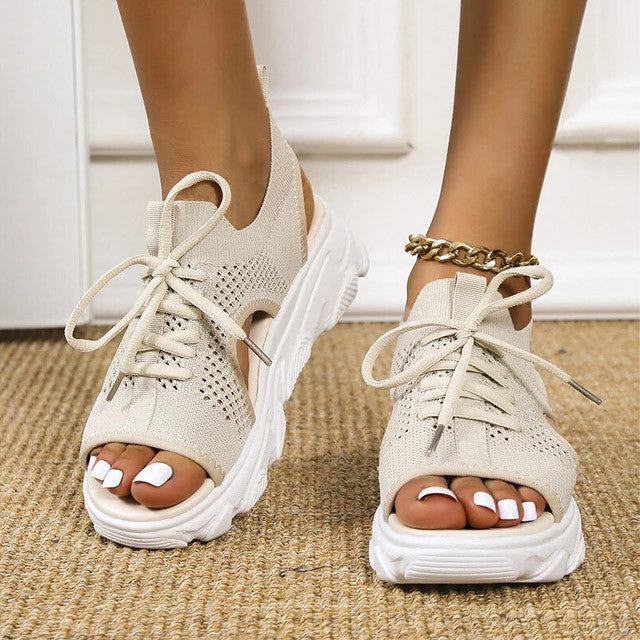 [New Arrivals] PREMIUM Stylish Platform Hollow-out Orthopedic Sandals