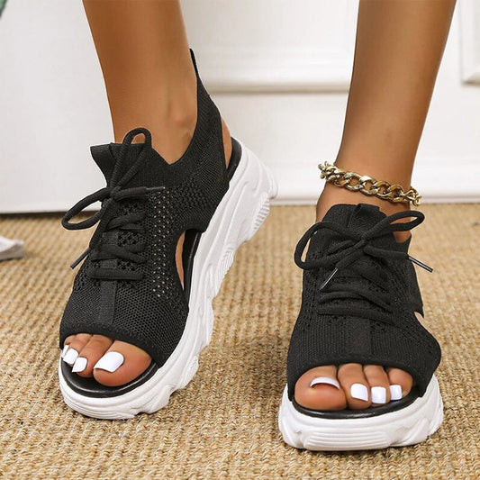 [New Arrivals] PREMIUM Stylish Platform Hollow-out Orthopedic Sandals